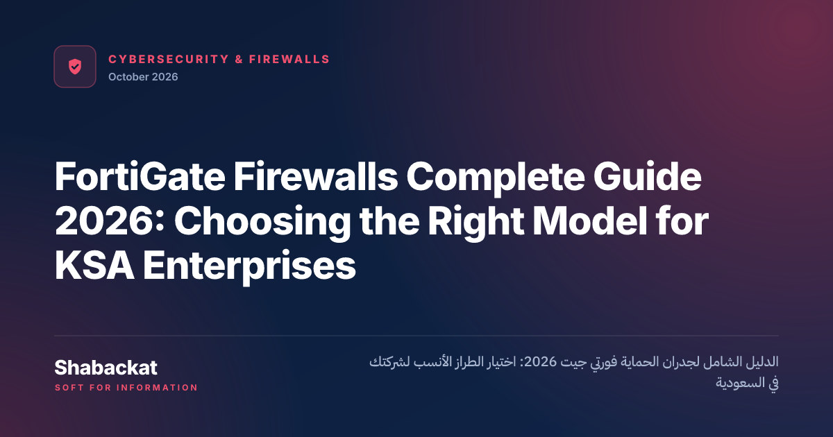 FortiGate Firewalls Complete Guide 2026: Choosing the Right Model for KSA Enterprises